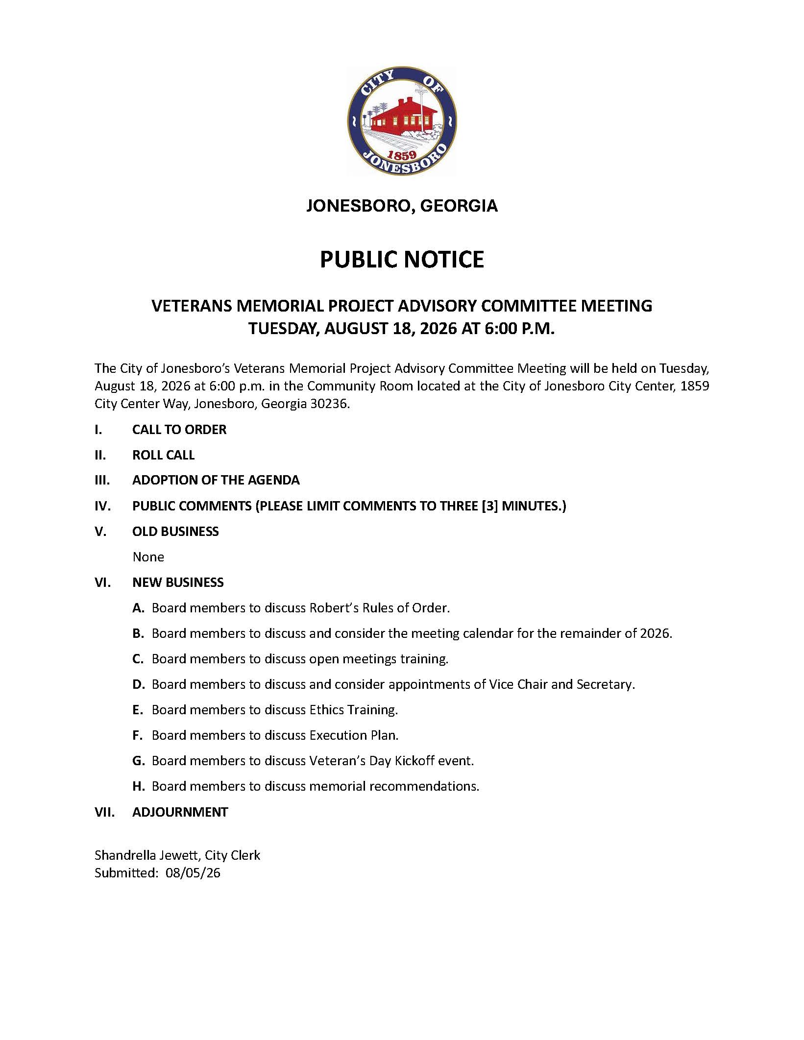PUBLIC NOTICE 